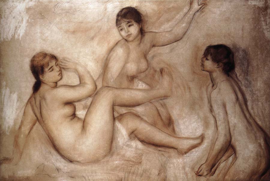 Three Bathers by the Water
